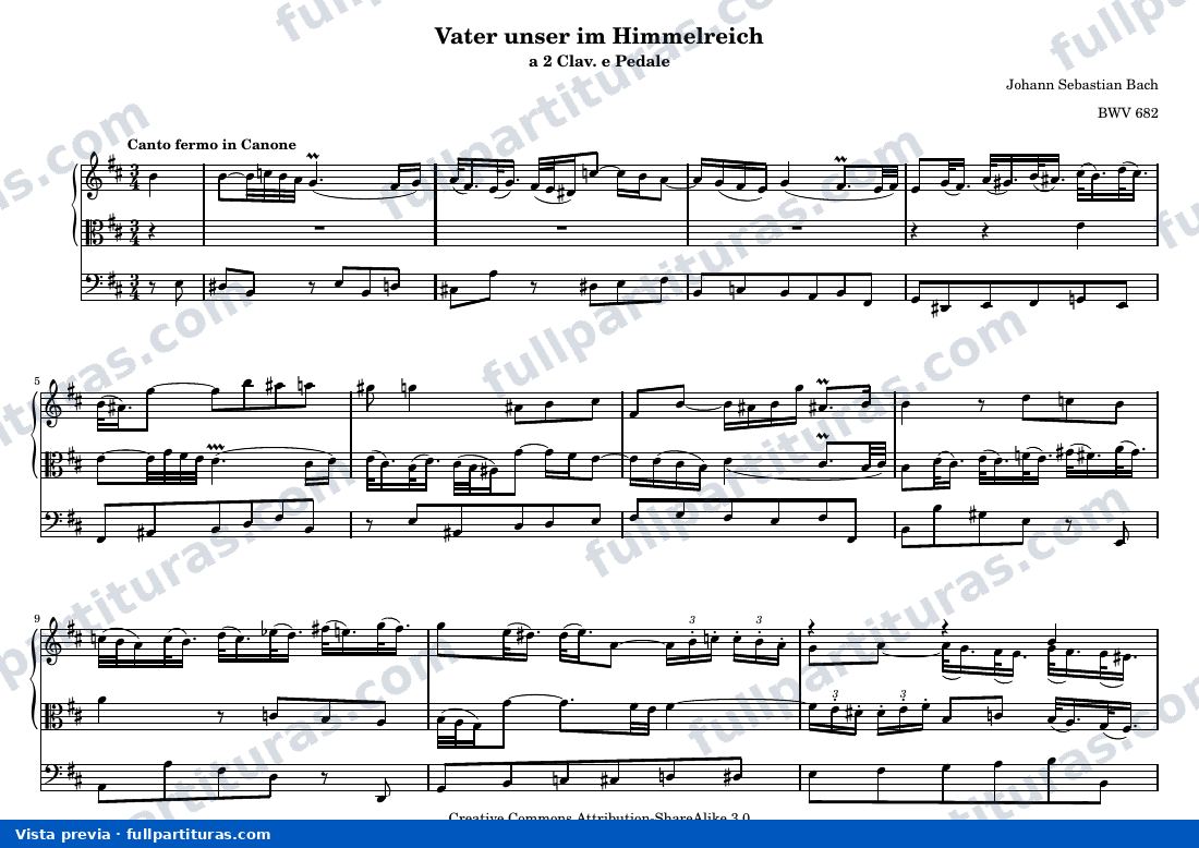 Johann Sebastian Bach - Vater unser im Himmelreich — preview
