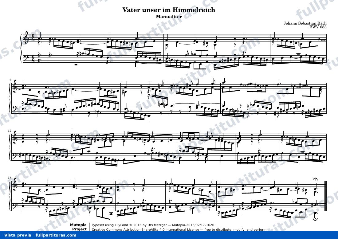 Johann Sebastian Bach - Vater unser im Himmelreich — preview