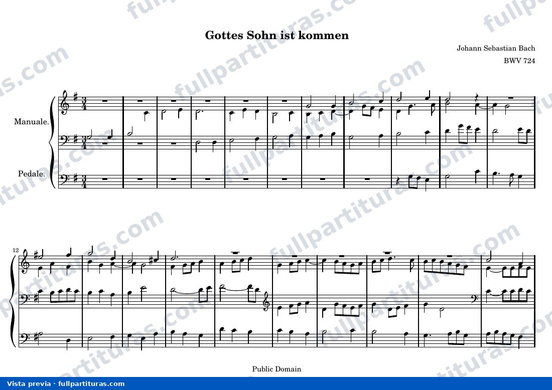 Johann Sebastian Bach - Gottes Sohn ist kommen — preview