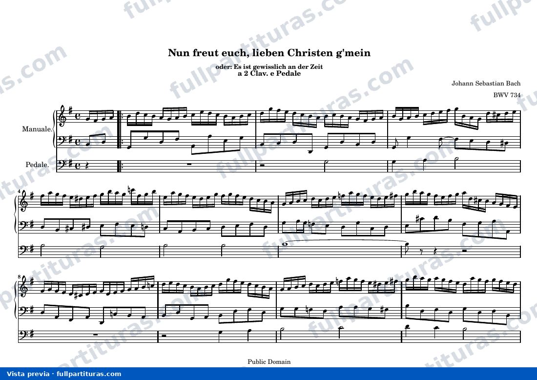 Johann Sebastian Bach - Nun freut euch, lieben Christen g'mein — preview