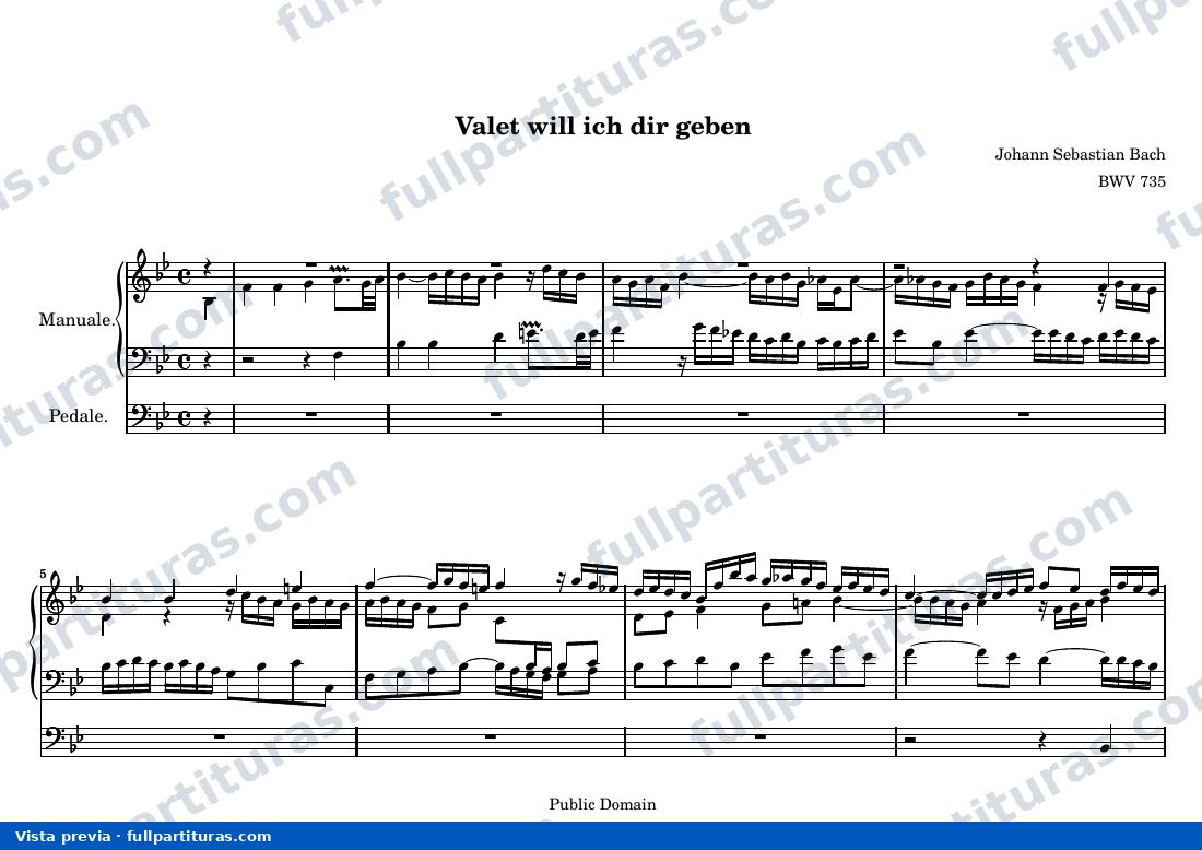 Johann Sebastian Bach - Valet will ich dir geben — preview