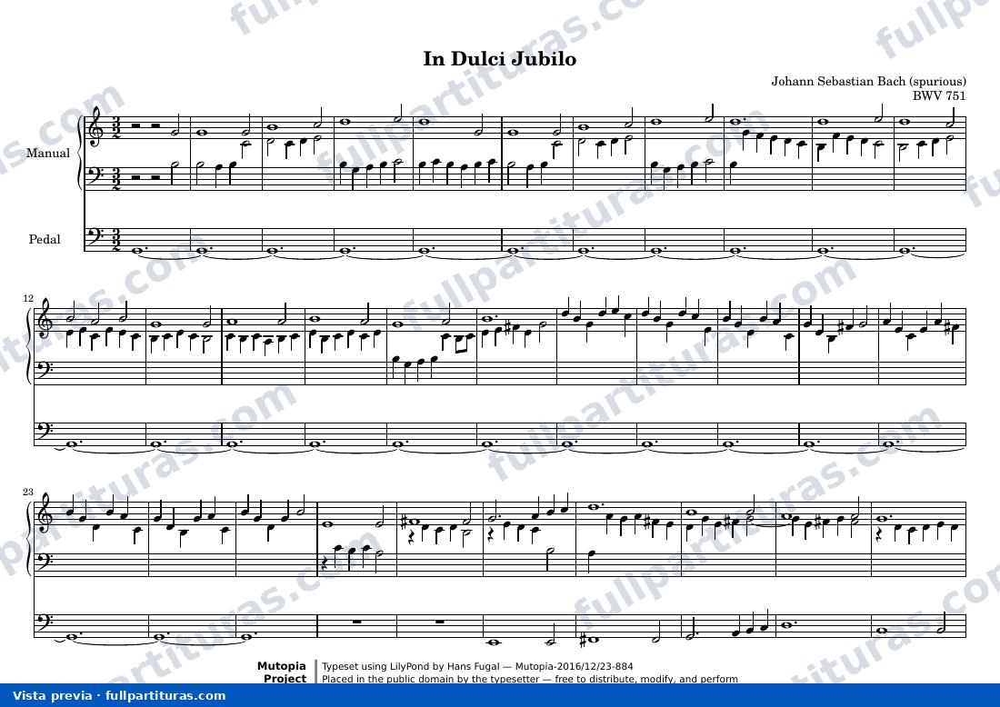 Johann Sebastian Bach - In Dulci Jubilo — preview
