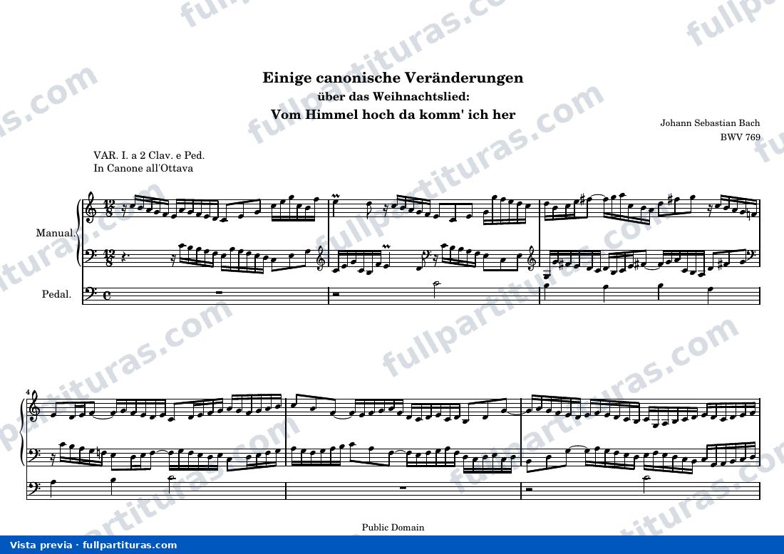 Johann Sebastian Bach - Vom Himmel hoch, da komm ich her — preview