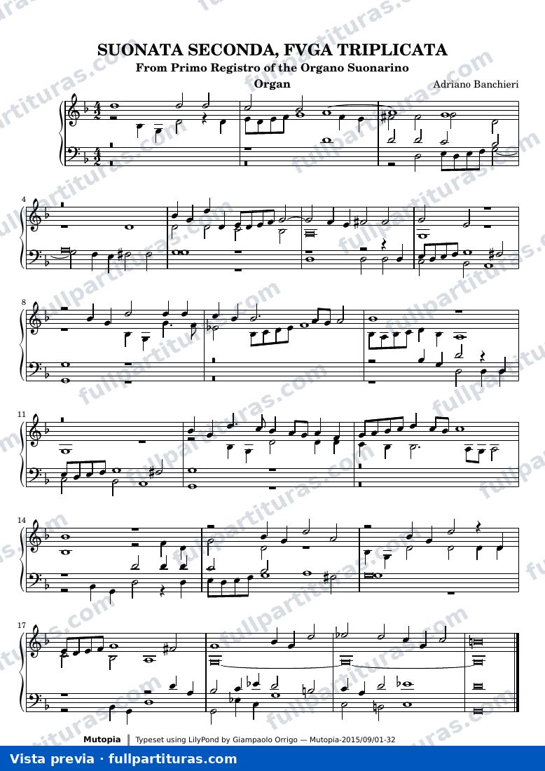 Adriano Banchieri - Sonata Seconda, Fuga Triplicata — preview