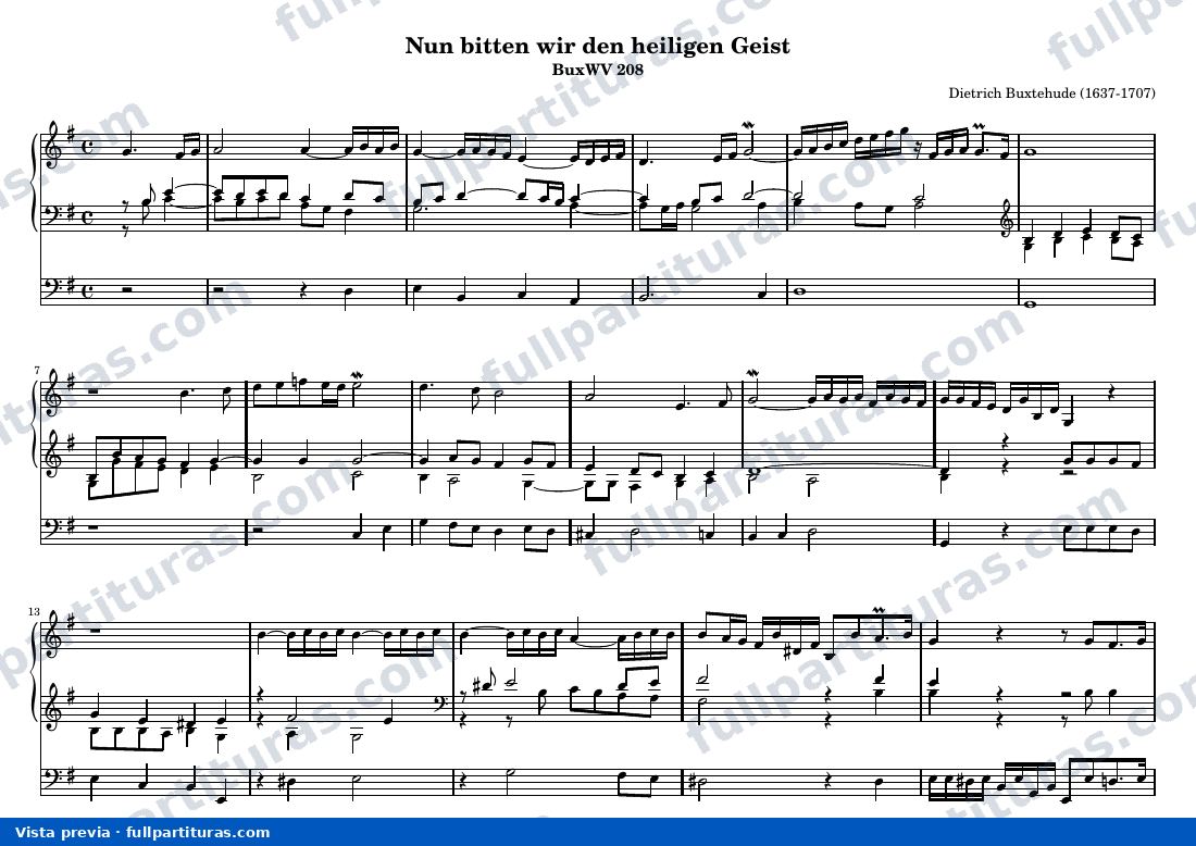 Dietrich Buxtehude - Nun bitten wir den heiligen Geist — preview