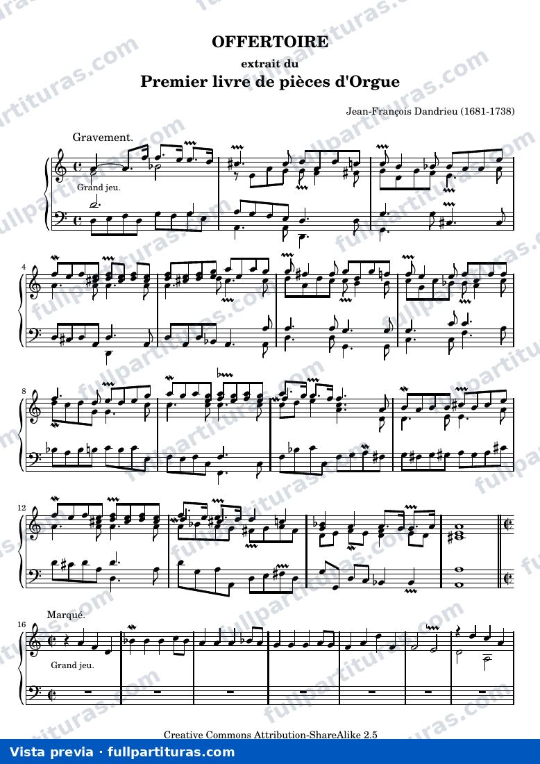 Jean-François Dandrieu - Offertoire — preview