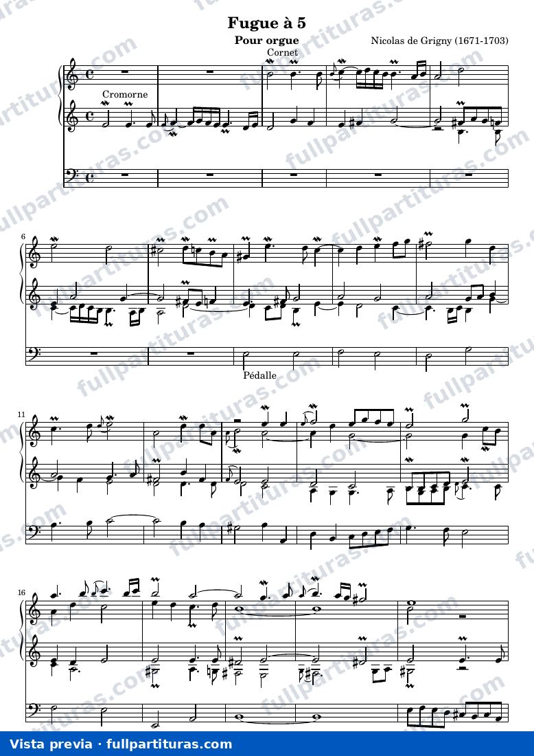 Nicolas de Grigny - Fugue à 5 — preview