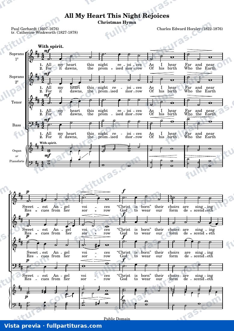 C. E. Horsley - All My Heart This Night Rejoices — Vorschau