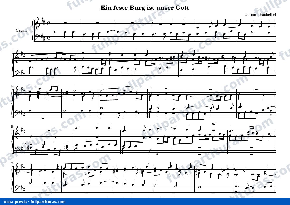 Johann Pachelbel - Ein feste Burg ist unser Gott — preview