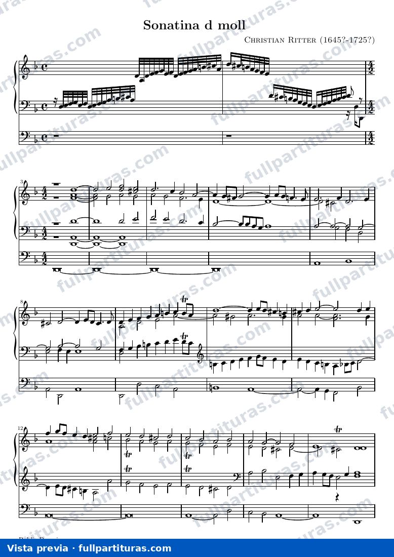 Carl Ritter - Sonatina d moll — preview