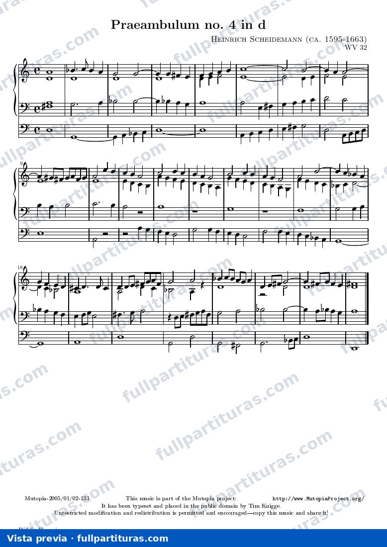 Heinrich Scheidemann - Praeambulum No. 4 in d — preview