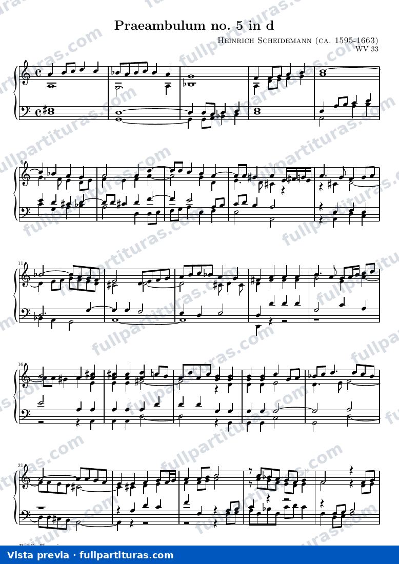 Heinrich Scheidemann - Praeambulum No. 5 in d — preview