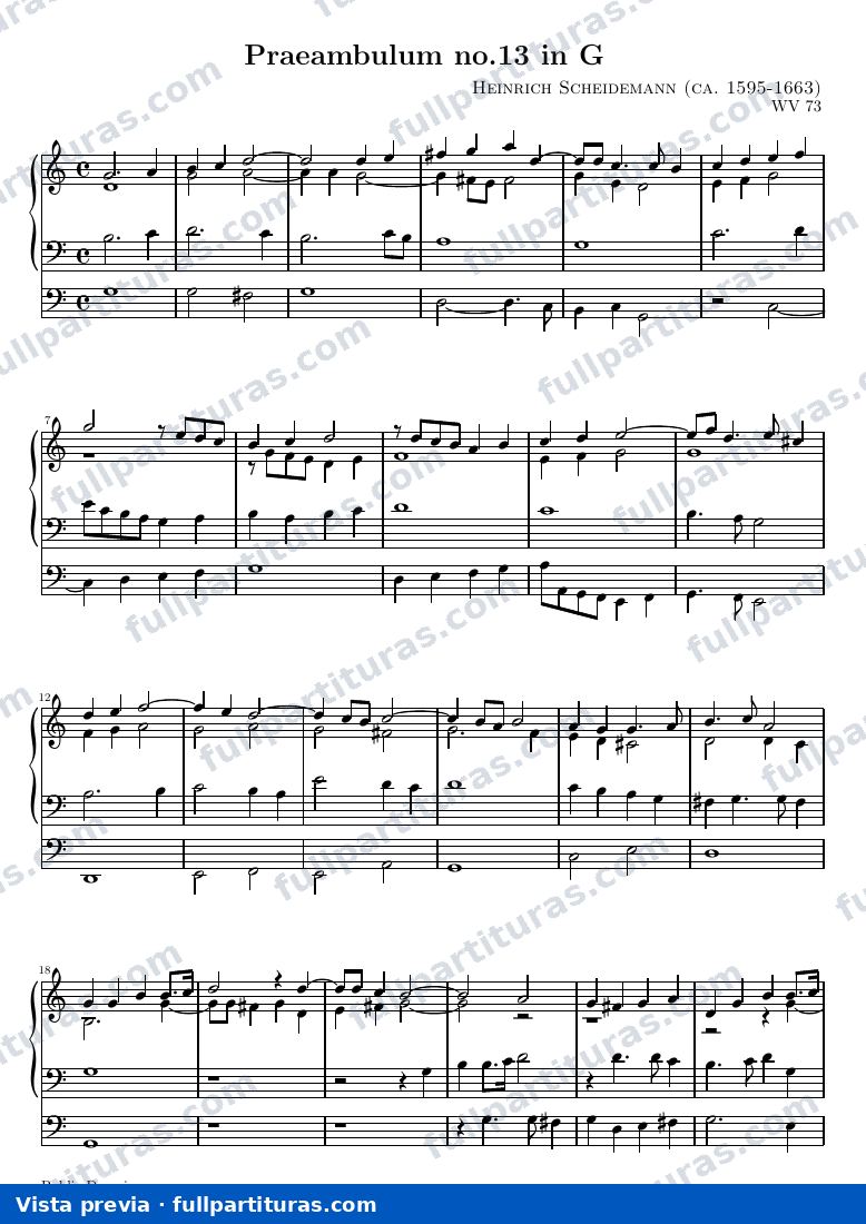 Heinrich Scheidemann - Praeambulum No. 13 en Sol — preview