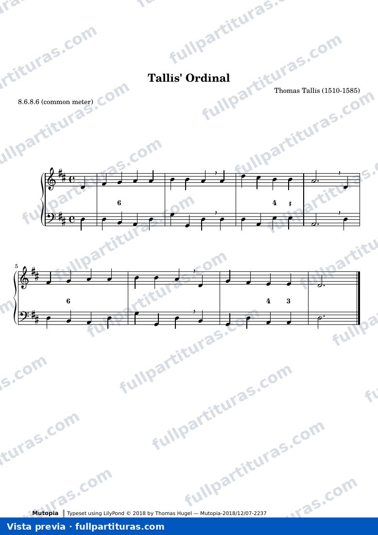 Thomas Tallis - Tallis' Ordinal — Vorschau