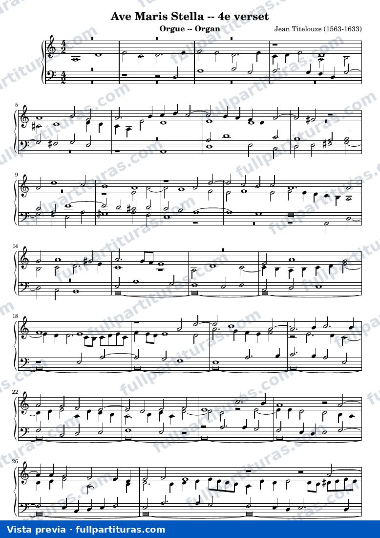 Jehan Titelouze - Ave Maris Stella (4e verset) — preview
