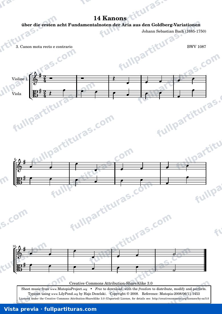 Johann Sebastian Bach - 14 Canons 3 — preview
