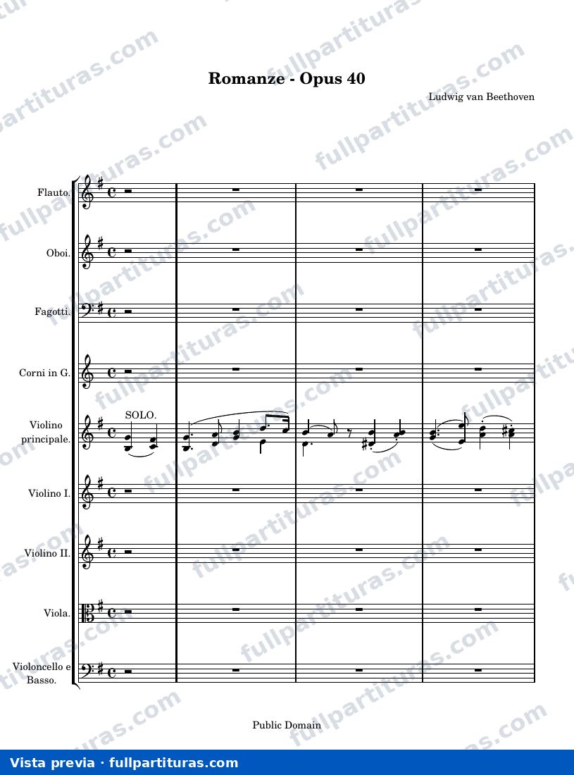 Ludwig van Beethoven - Romanze Opus 40 — preview