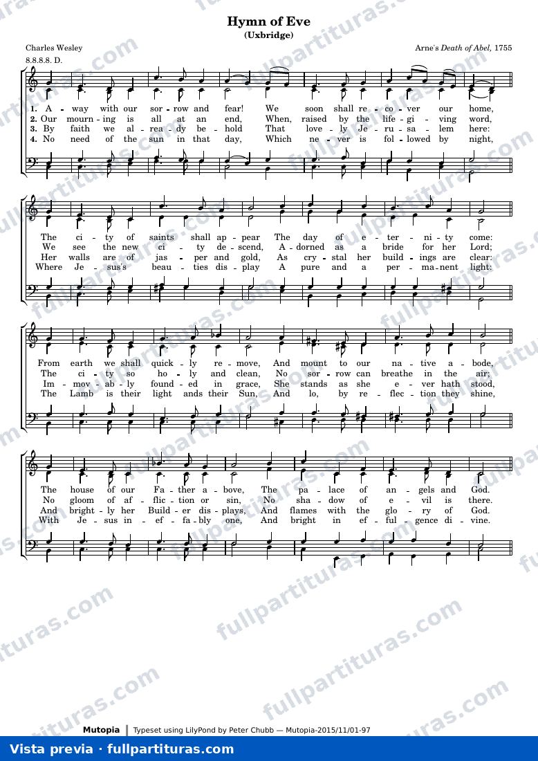 Thomas Arne - Hymn of Eve (Uxbridge) — Vorschau