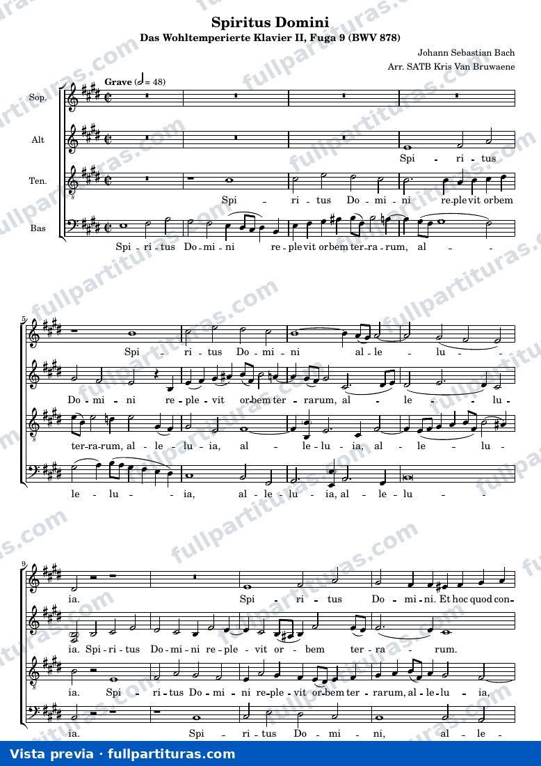 Johann Sebastian Bach - Spiritus Domini — Vorschau