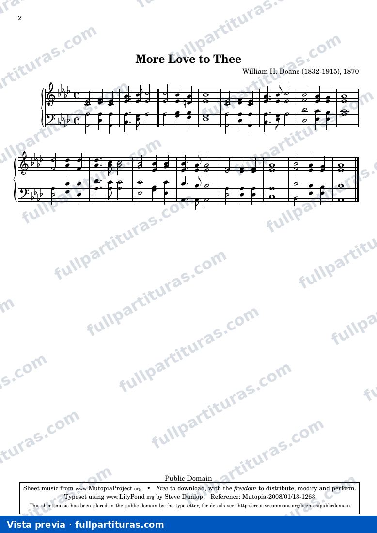 W. H. Doane - More Love to Thee — preview