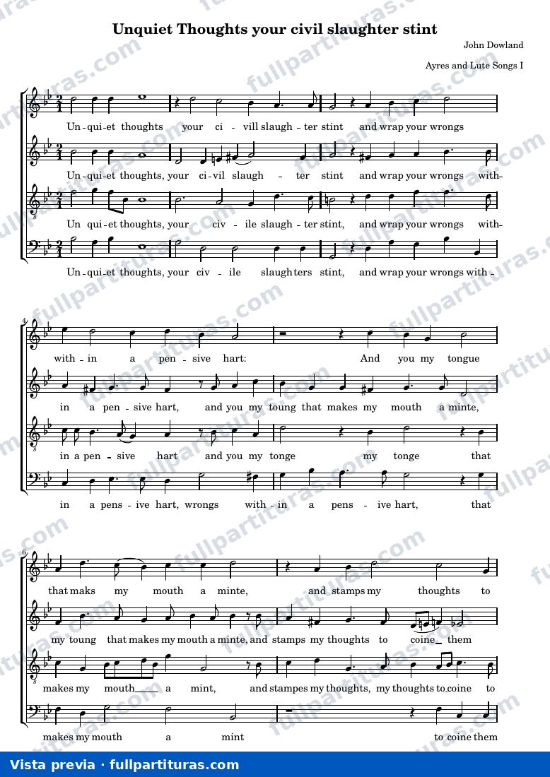 John Dowland - Unquiet Thoughts — Vorschau