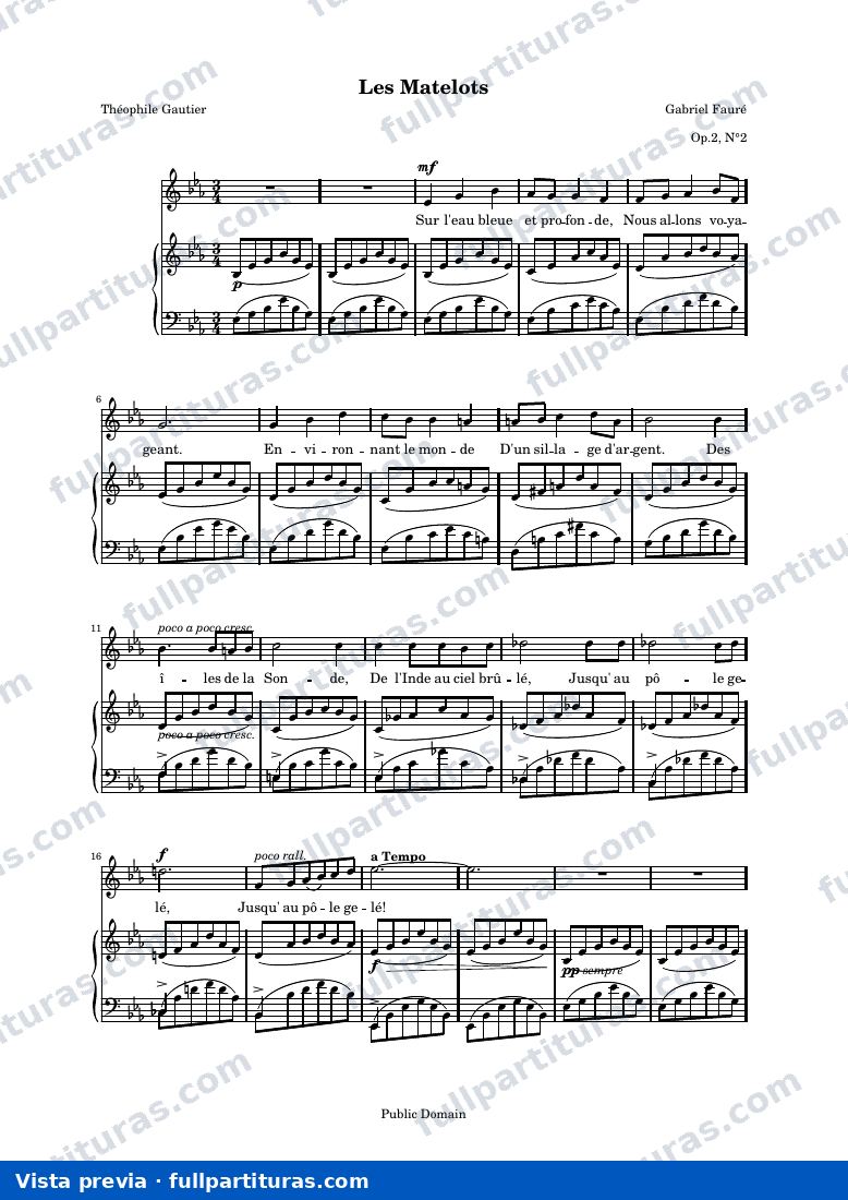 Gabriel Fauré - Les matelots — preview