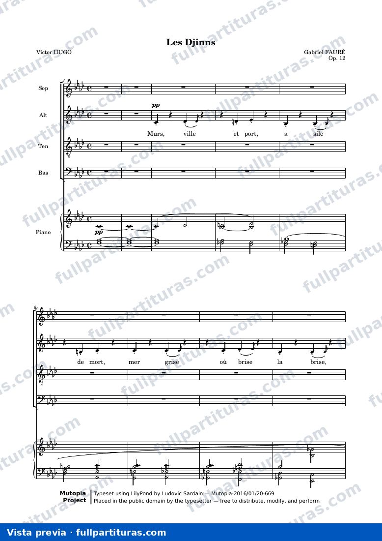 Gabriel Fauré - Les Djinns — preview