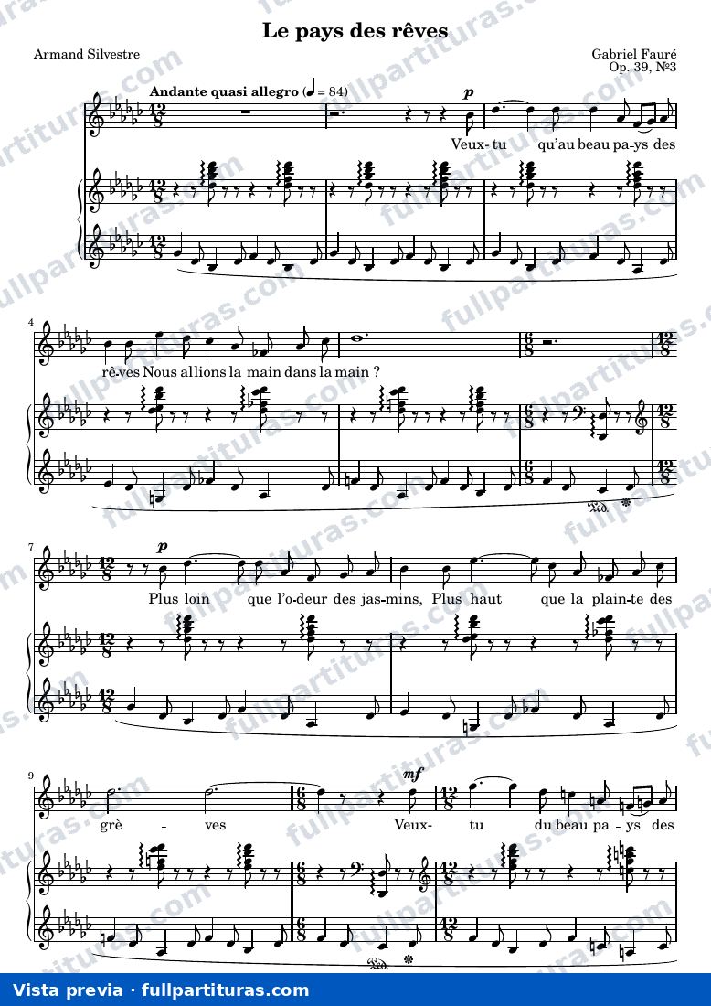 Gabriel Fauré - Le pays des rêves — preview