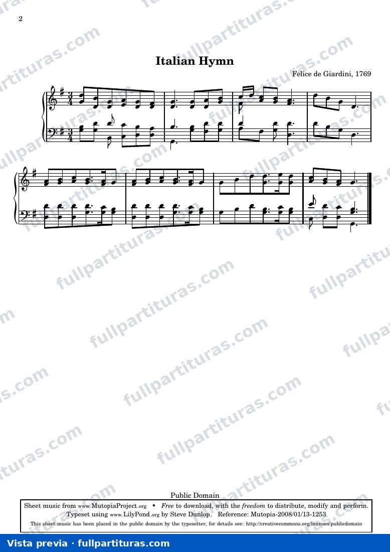 Felice de Giardini - Italian Hymn — preview