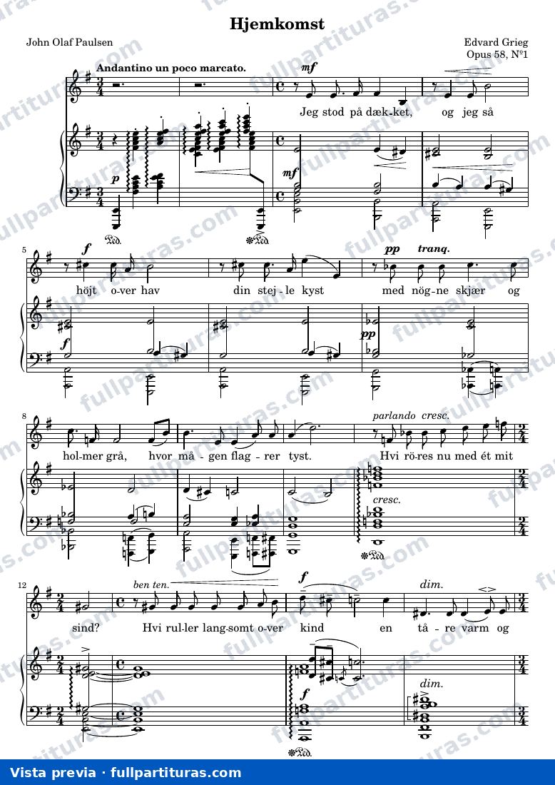 Edvard Grieg - Hjemkomst — preview