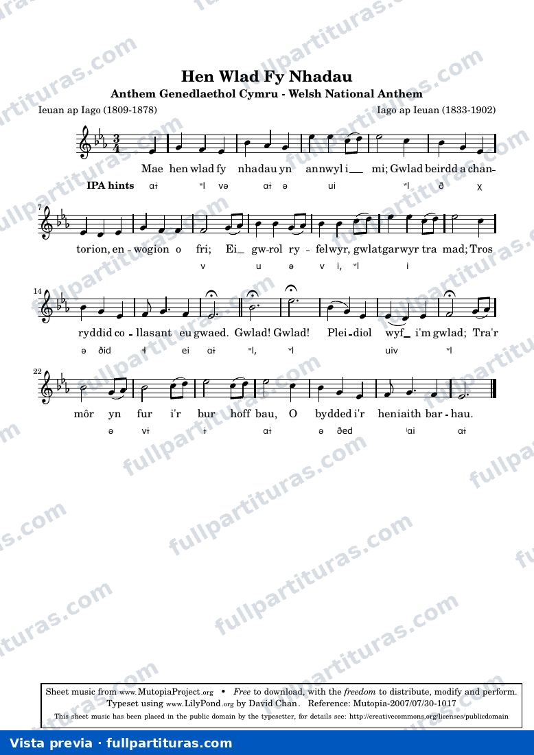James Ceiriog Hughes - Hen Wlad Fy Nhadau — preview