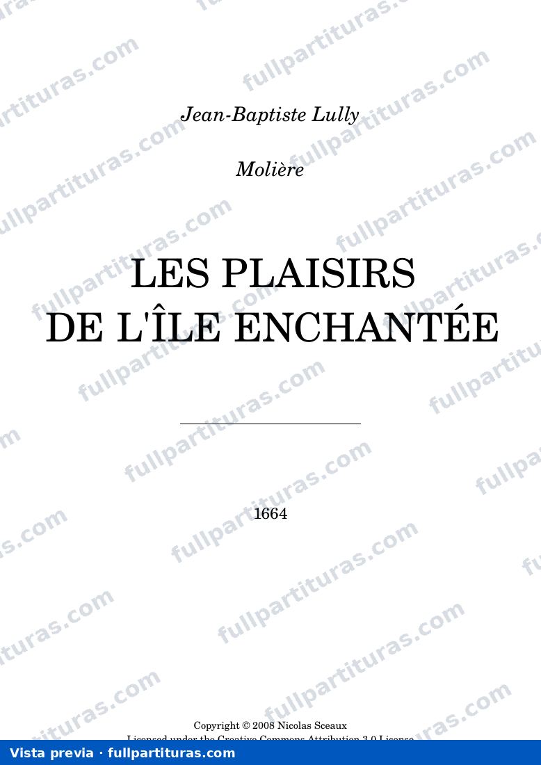 Jean-Baptiste Lully - Les Plaisirs de l'Île Enchantée — preview