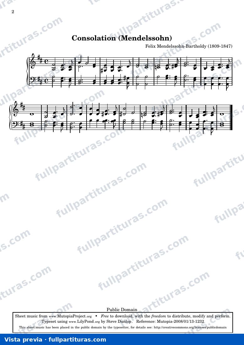 Felix Mendelssohn - Consolation — preview