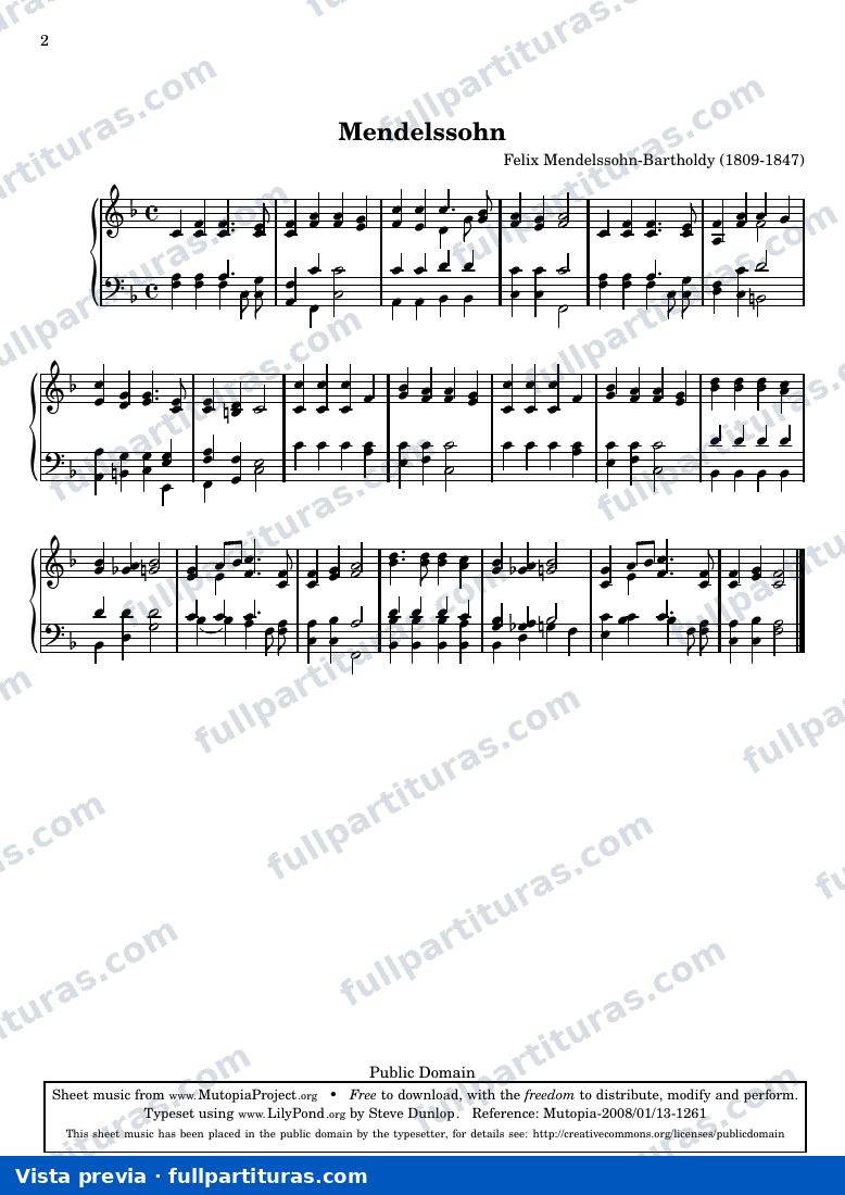 Felix Mendelssohn - Hymn Tune — preview