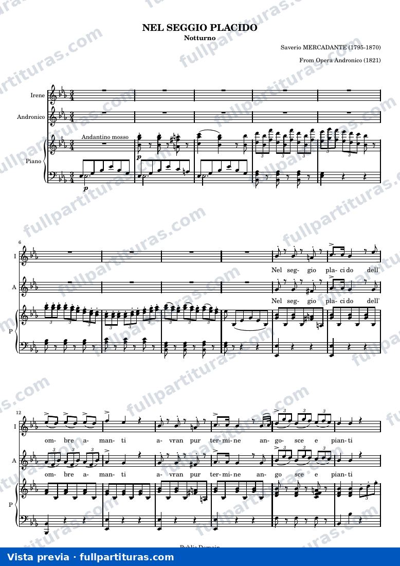 Saverio Mercadante - Nel seggio placido — preview