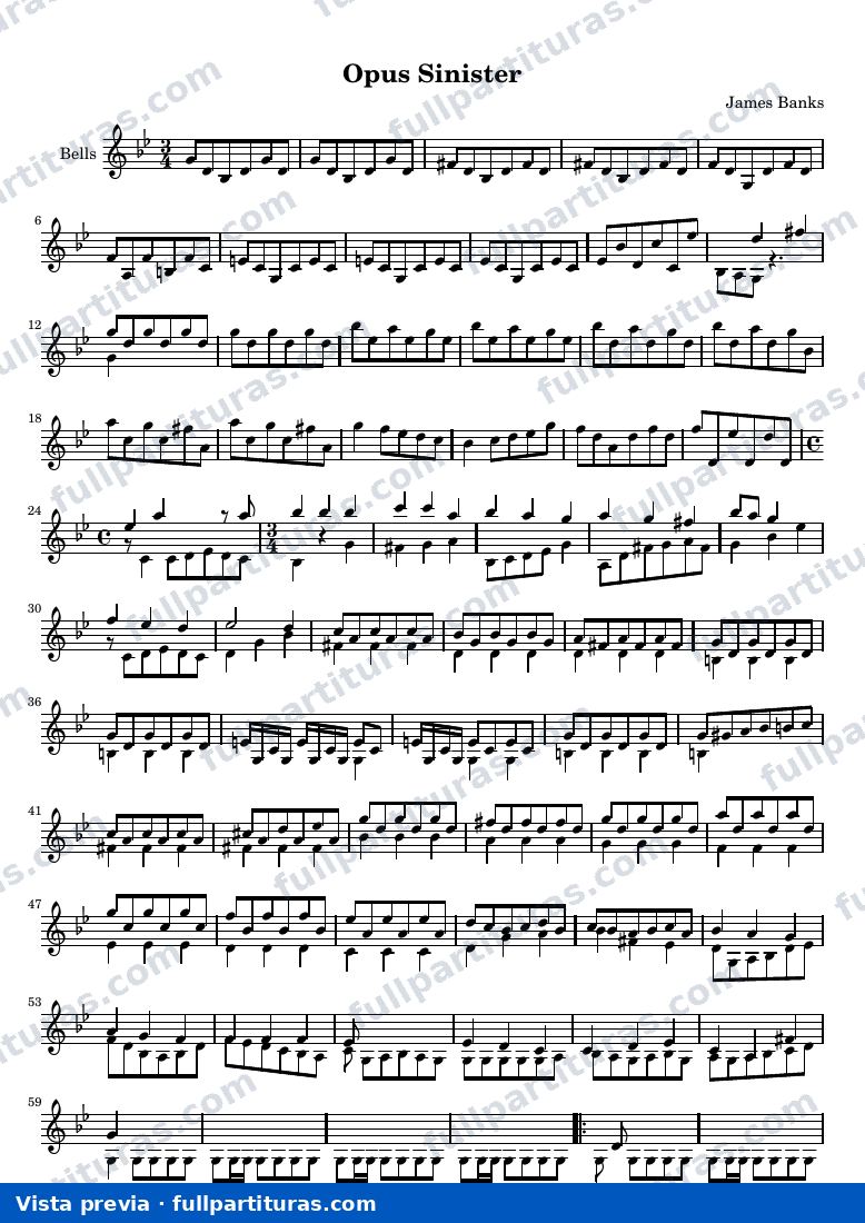 J. K. Banks - Opus Sinister in G minor — vista previa