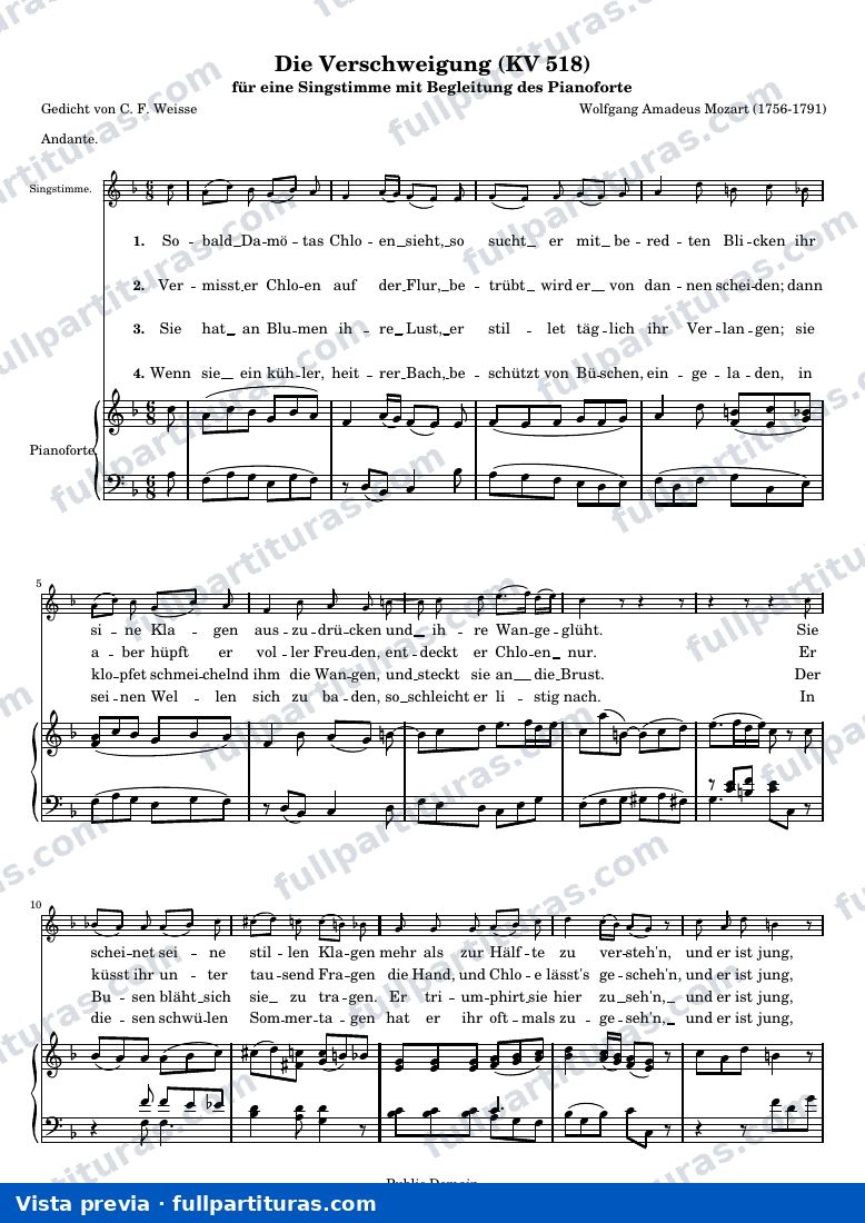 Wolfgang Amadeus Mozart - Die Verschweigung — preview