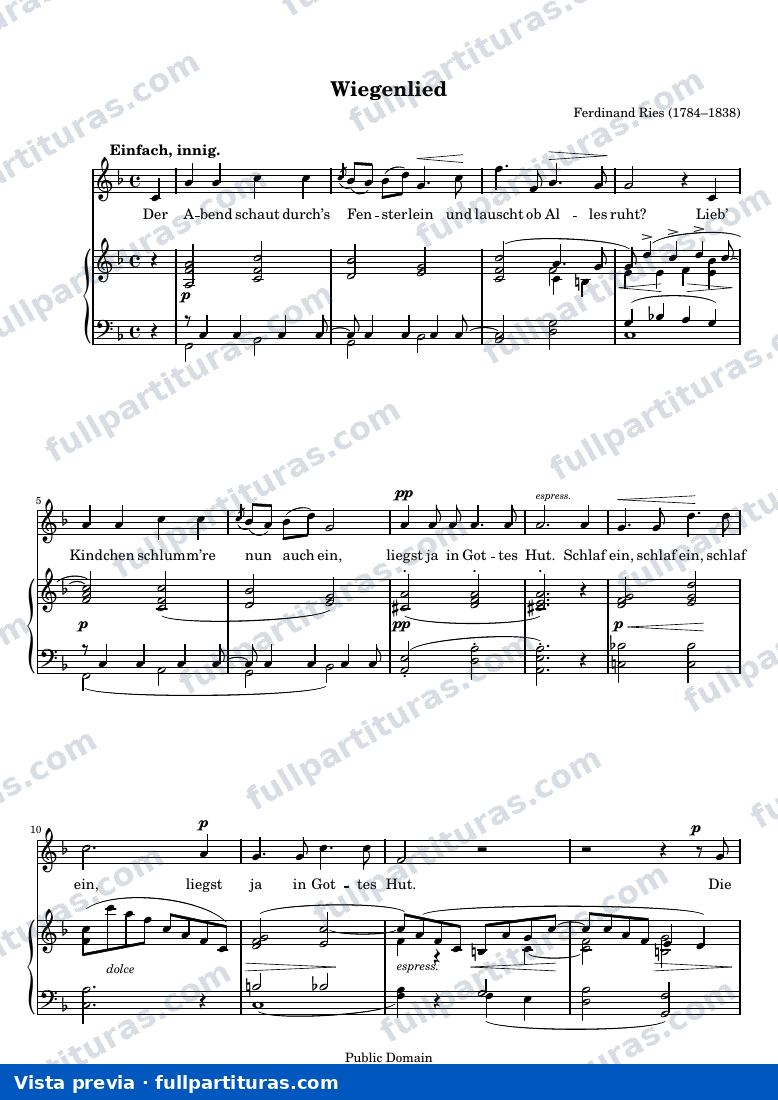 Ferdinand Ries - Wiegenlied — preview
