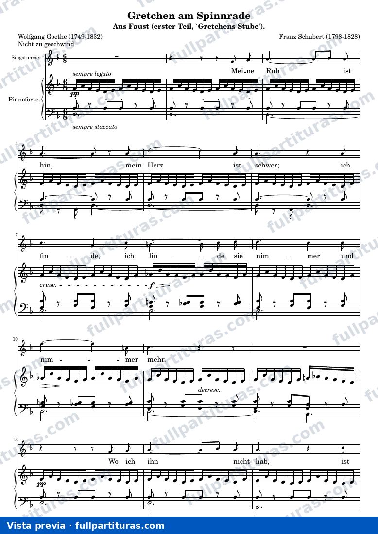 Franz Schubert - Gretchen am Spinnrade — preview