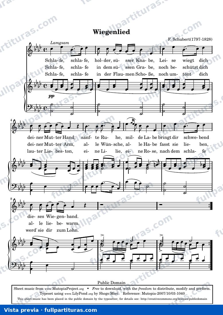 Franz Schubert - Wiegenlied — preview