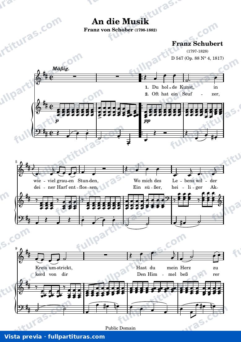 Franz Schubert - An die Musik — preview
