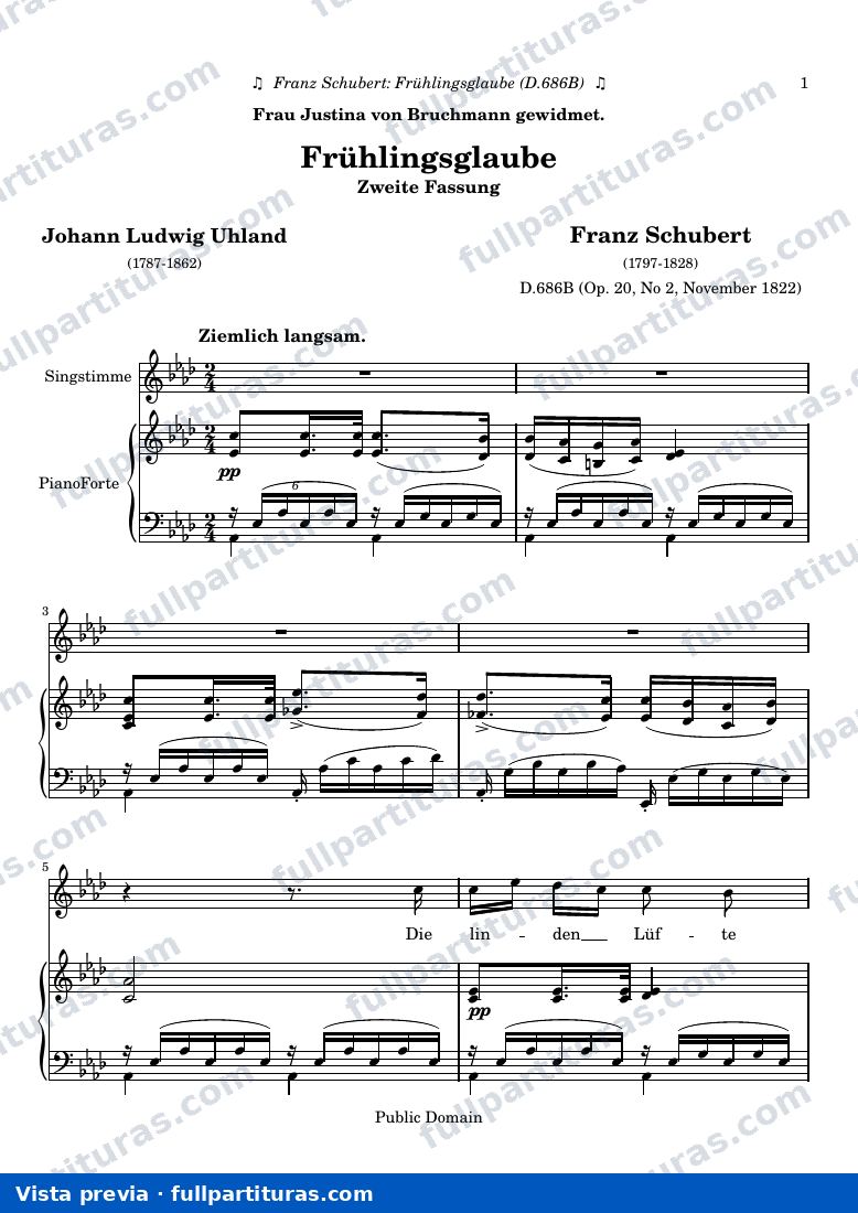 Franz Schubert - Frühlingsglaube — preview