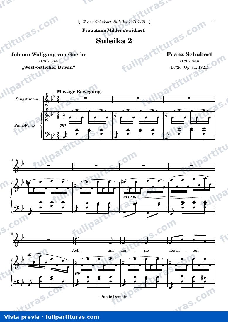 Franz Schubert - Suleika 2 — preview