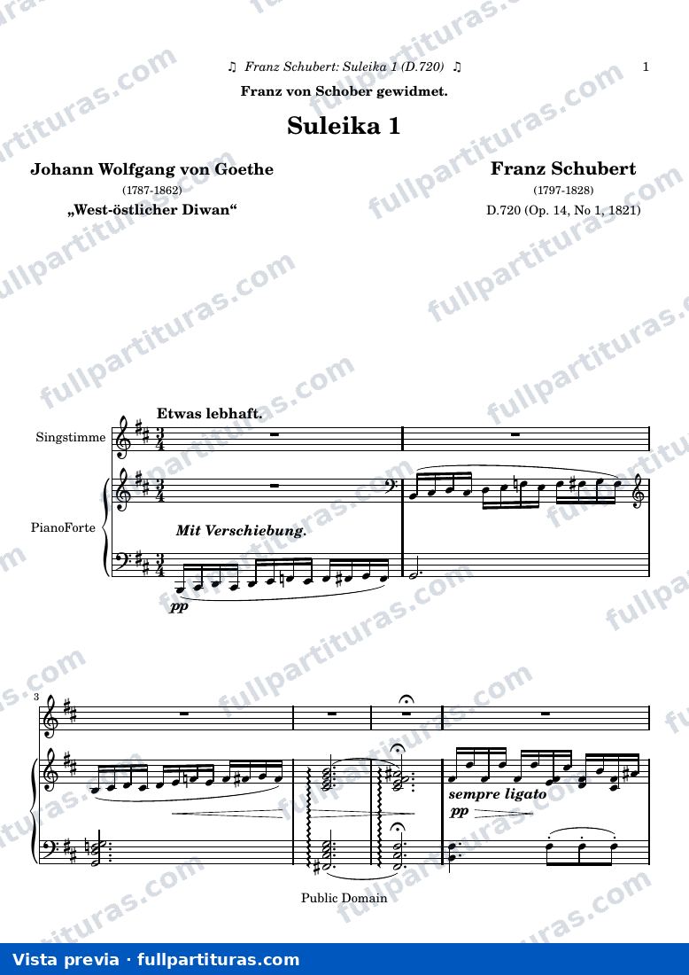 Franz Schubert - Suleika 1 — preview