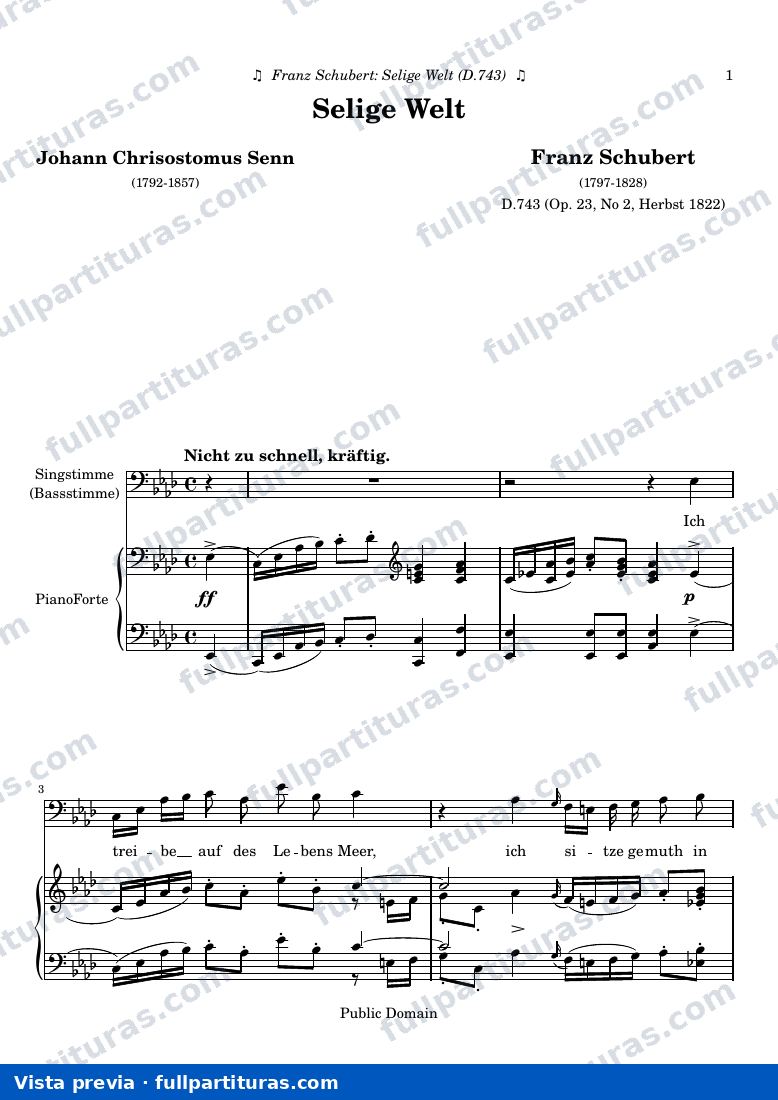 Franz Schubert - Selige Welt — preview