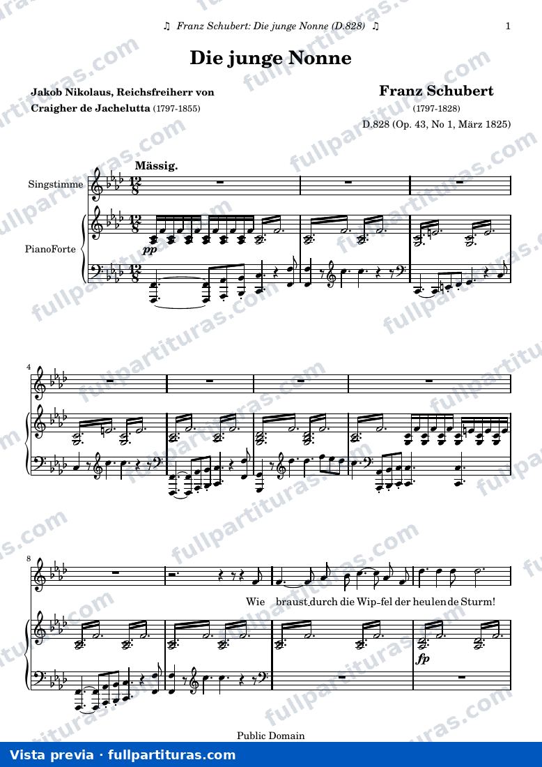 Franz Schubert - Die junge Nonne — preview