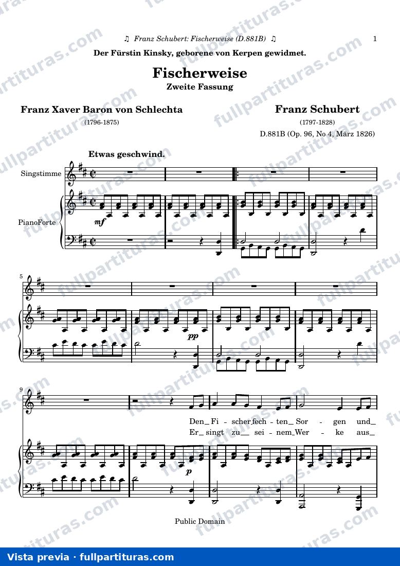 Franz Schubert - Fischerweise — preview