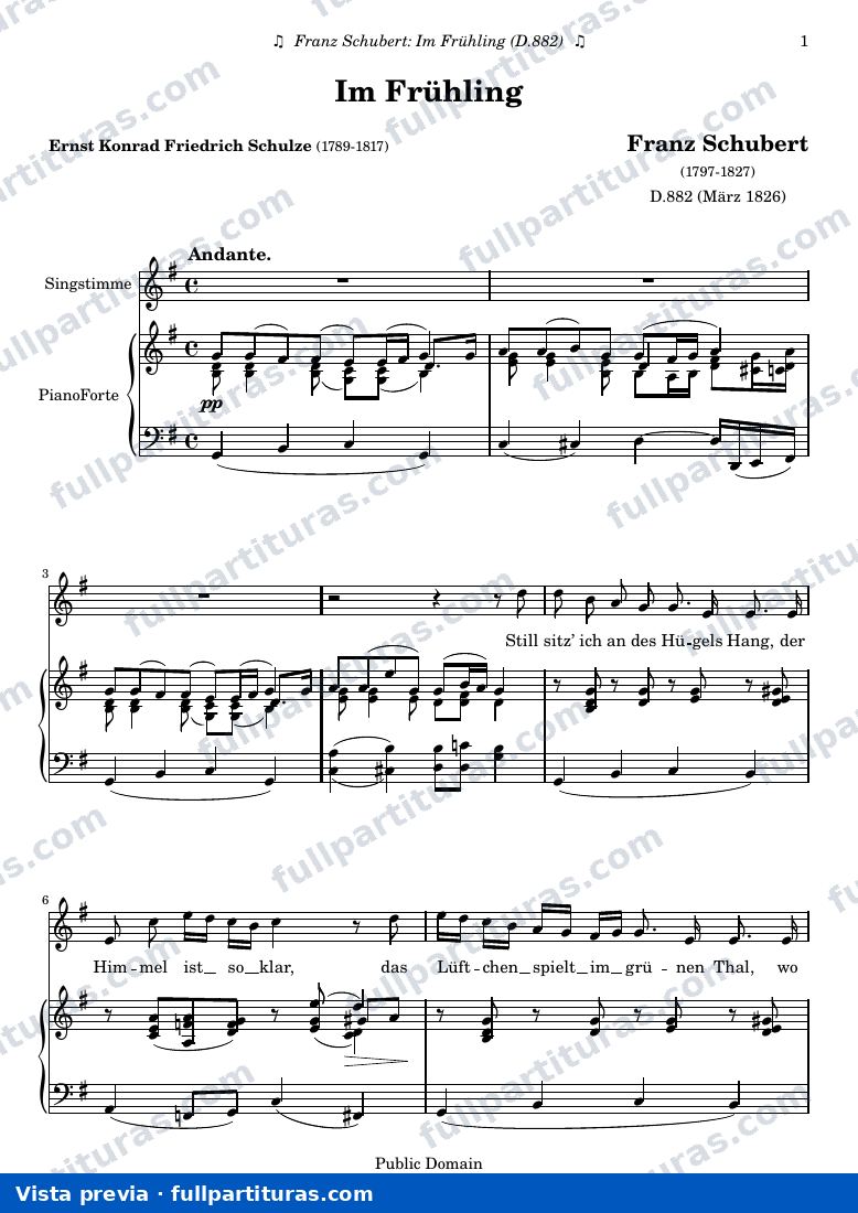 Franz Schubert - Im Frühling — preview