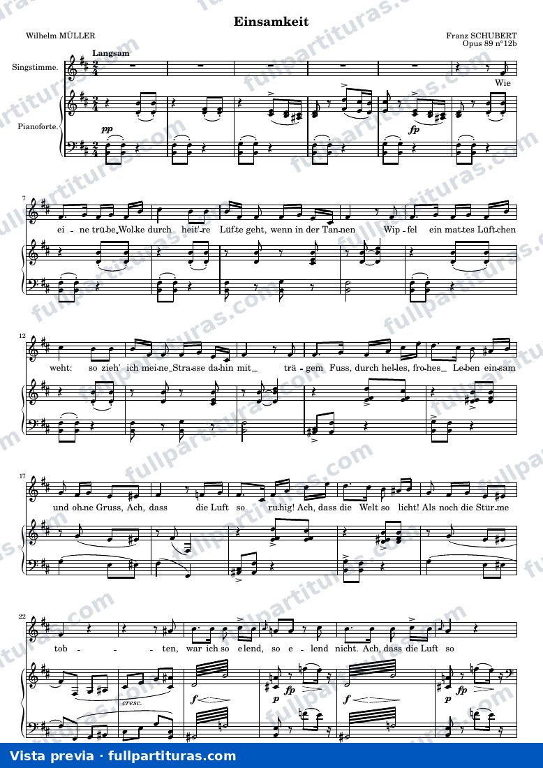 Franz Schubert - Einsamkeit — preview