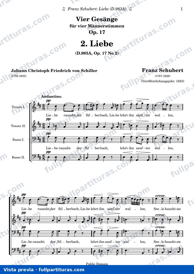 Franz Schubert - Liebe — preview